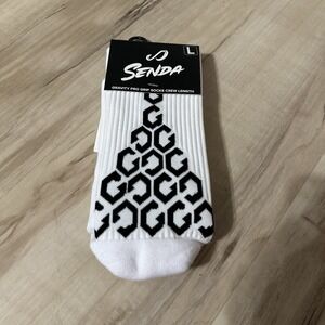 Senda Unisex Gravity Pro Grip Soccer Socks (White)